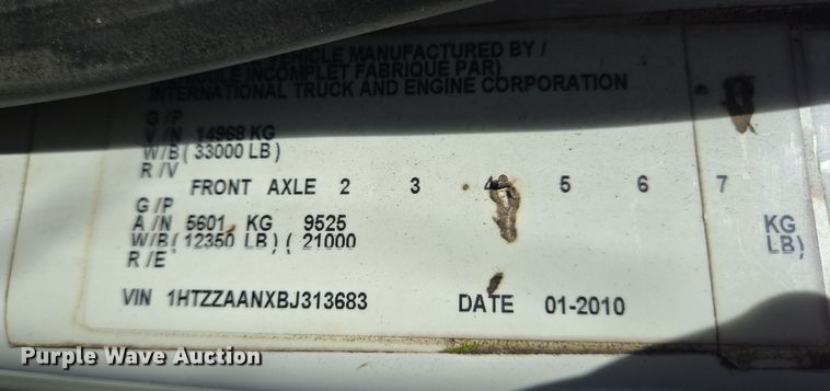 image for item DV1304 2011 International WorkStar 7300 grapple truck