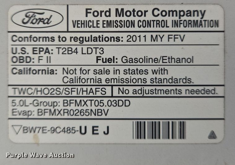 image for item DV1372 2011 Ford F150 pickup truck