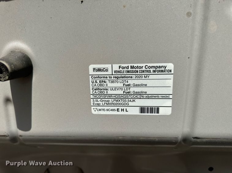 image for item DV1891 2020 Ford F150 Crew Cab pickup truck