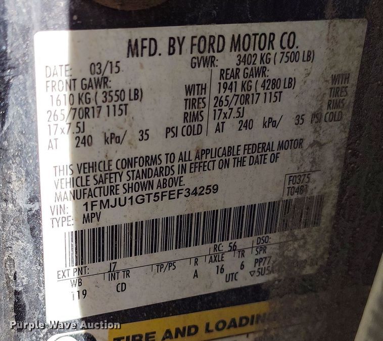 image for item DV6724 2015 Ford Expedition SUV