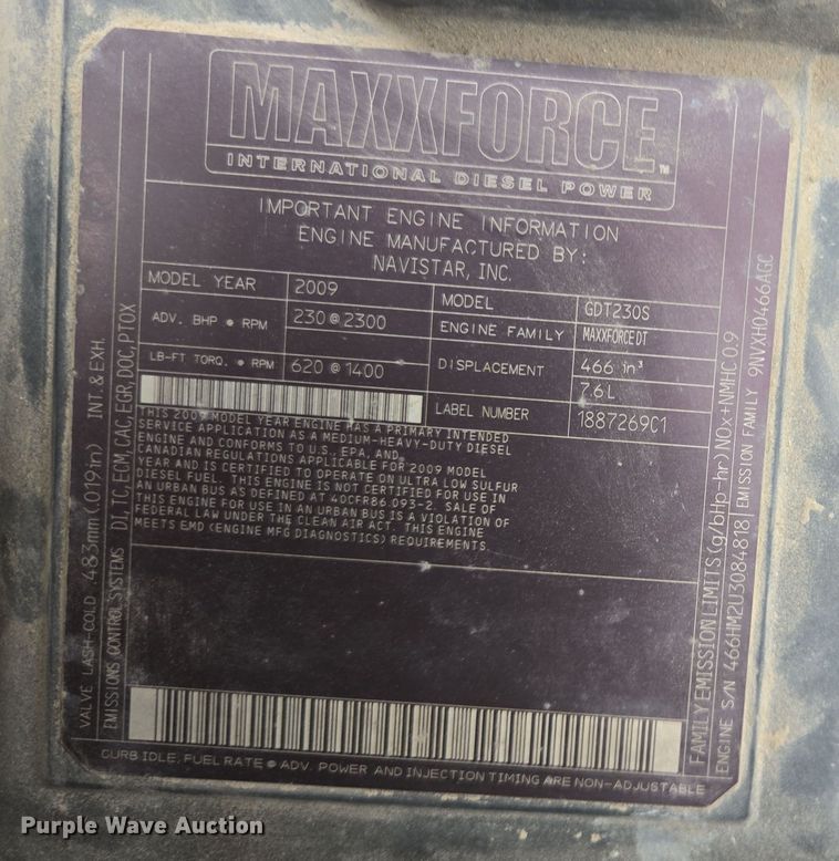 image for item DW1869 2010 International 7400 dump truck