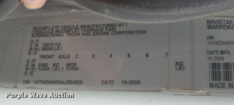 image for item DW1869 2010 International 7400 dump truck