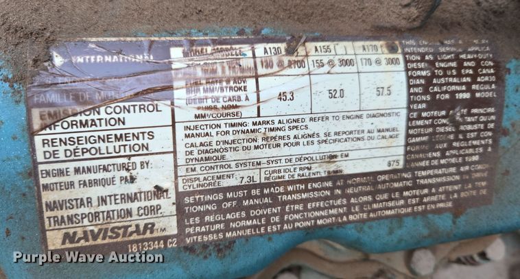 image for item DW8612 1990 International 4600 dump truck