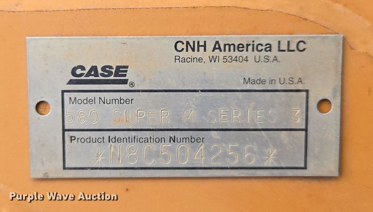 image for item DW8652 2008 Case 580 Super M Series 3 backhoe