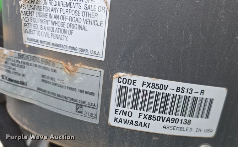 image for item DW8654 2015 John Deere Z950R ZTR lawn mower