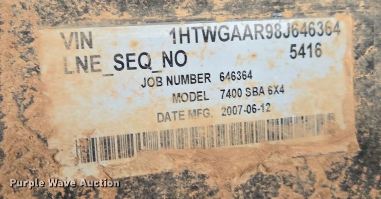 image for item DW8659 2008 International 7400 dump truck