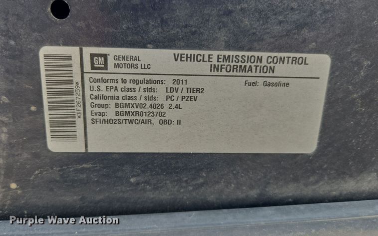 image for item DW8669 2011 Chevrolet Malibu 