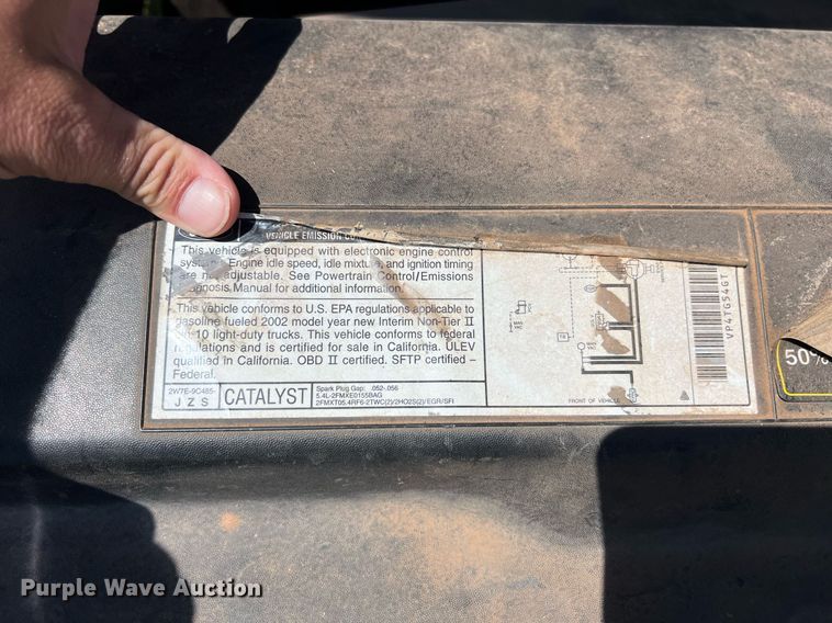 image for item ED2519 2002 Ford F150 pickup truck