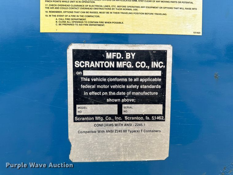 image for item ED4144 2008 Ford F650 refuse truck