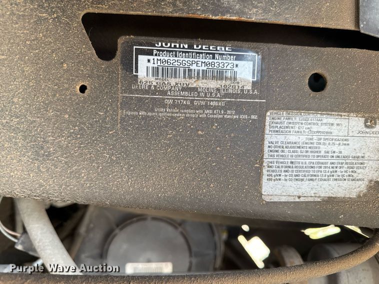 image for item ED4145 2014 John Deere Gator 625I utility vehicle