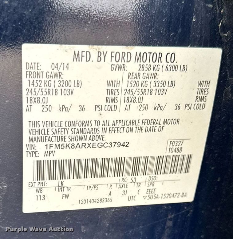 image for item ED4201 2014 Ford Explorer Police Interceptor SUV