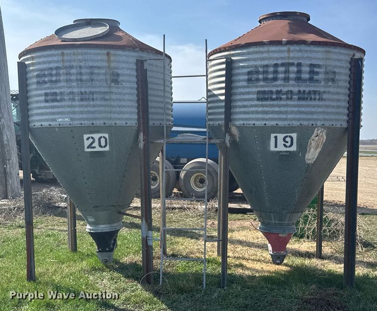 image for item EG6254 (2) Butler Bulk-o-Matic vertical feed silos