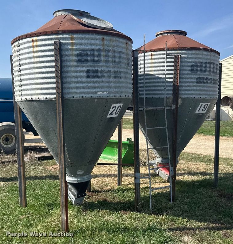 image for item EG6254 (2) Butler Bulk-o-Matic vertical feed silos