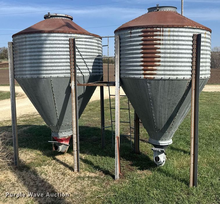 image for item EG6254 (2) Butler Bulk-o-Matic vertical feed silos