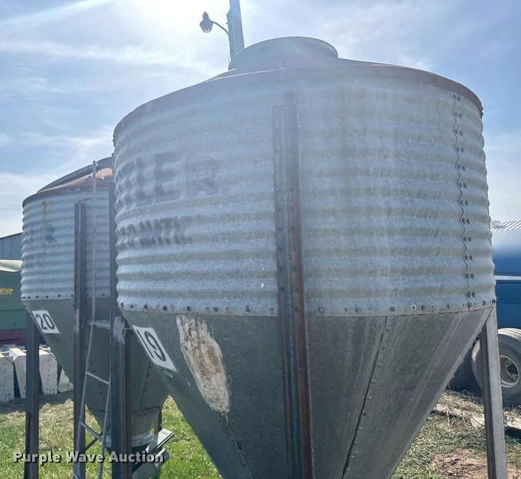 image for item EG6254 (2) Butler Bulk-o-Matic vertical feed silos