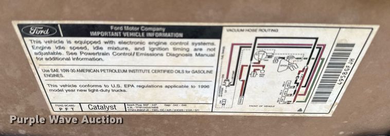 image for item EG6257 1996 Ford F150 pickup truck