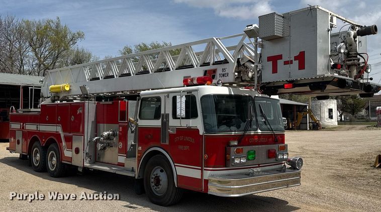 image for item EG6288 1985 Spartan RS20-3064 aerial platform fire truck