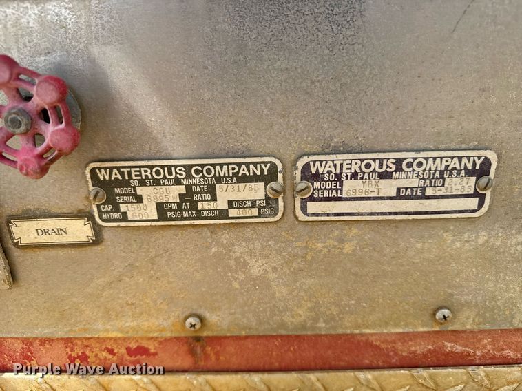 image for item EG6288 1985 Spartan RS20-3064 aerial platform fire truck