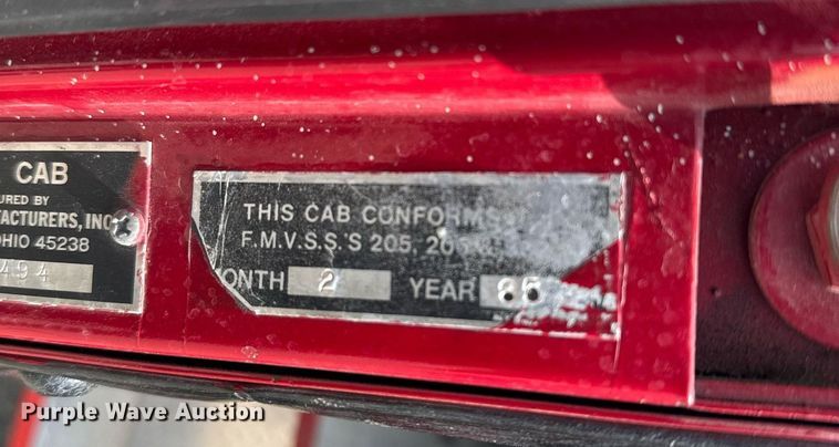 image for item EG6288 1985 Spartan RS20-3064 aerial platform fire truck