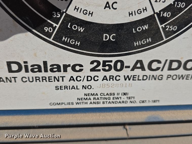 image for item EH8788 (3) Miller Dialarc 250 welders