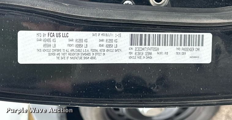 image for item EJ8540 2015 Dodge Charger Police 