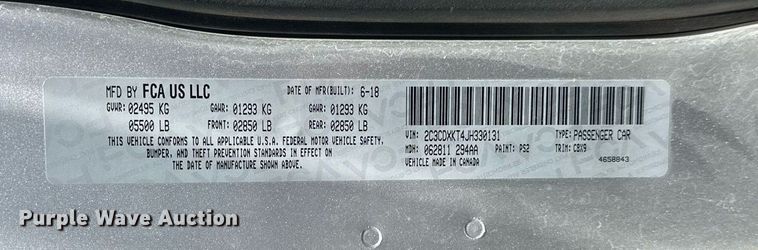 image for item EJ8587 2018 Dodge Charger Police 