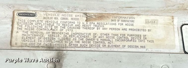 image for item EJ8617 2015 Freightliner Coronado semi truck