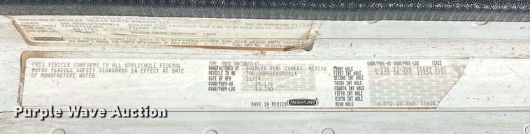 image for item EJ8617 2015 Freightliner Coronado semi truck