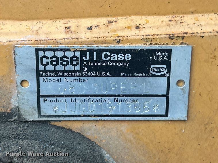 image for item EK2811 1995 Case 580 Super L backhoe