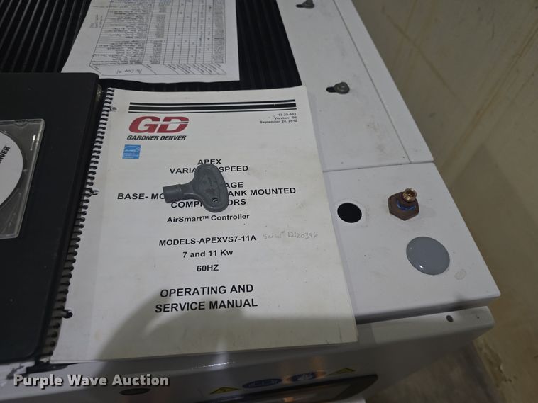 image for item EK5107 2013 Gardner Denver Apex VS air compressor
