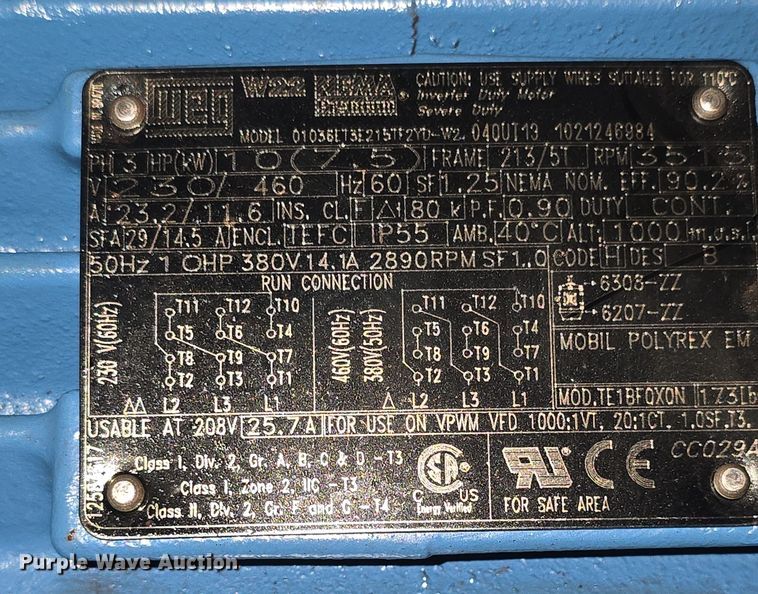image for item EK5108 2013 Gardner Denver Apex VS air compressor