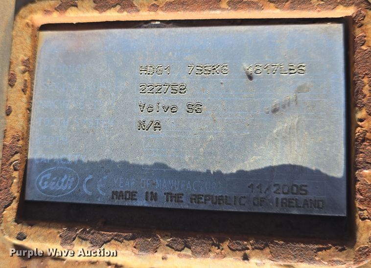 image for item EK5118 2005 Gelth HDG1735K6 excavator grapple