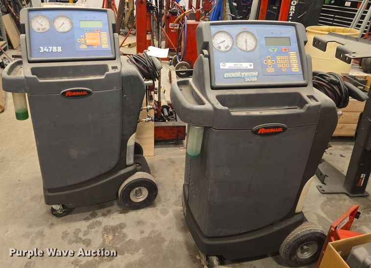 image for item EK5134 (2) Robinair Cooltech 34788 refrigerant recovery recycling machine