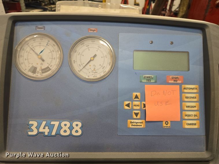 image for item EK5134 (2) Robinair Cooltech 34788 refrigerant recovery recycling machine