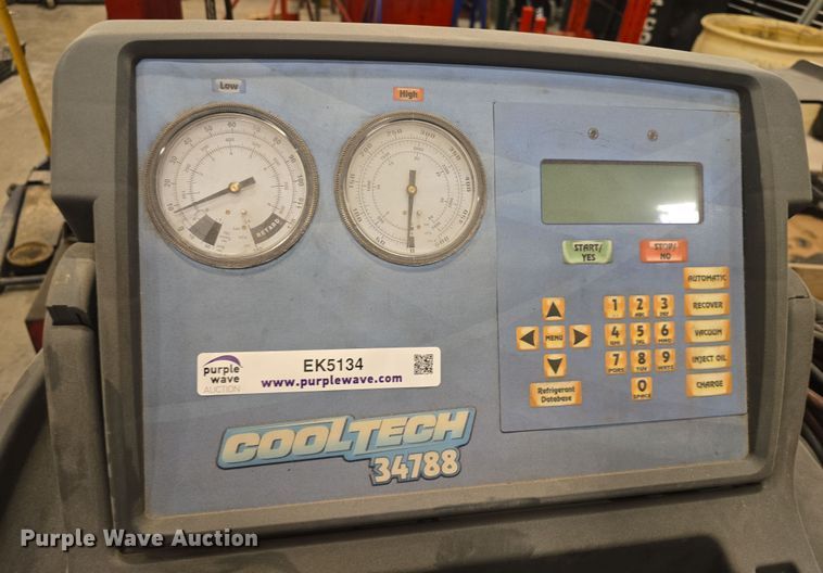 image for item EK5134 (2) Robinair Cooltech 34788 refrigerant recovery recycling machine