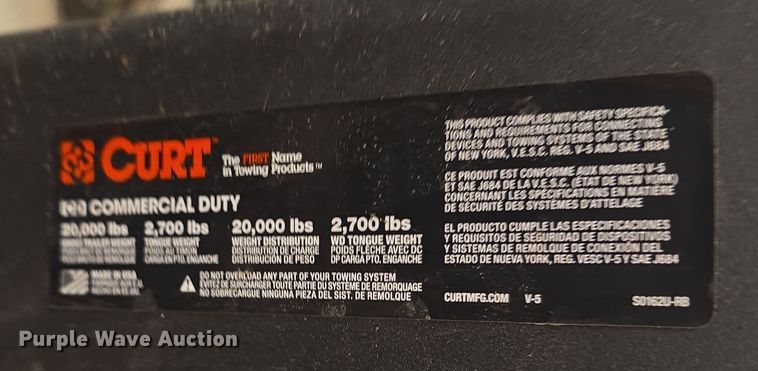 image for item EK5135 Curt receiver hitch