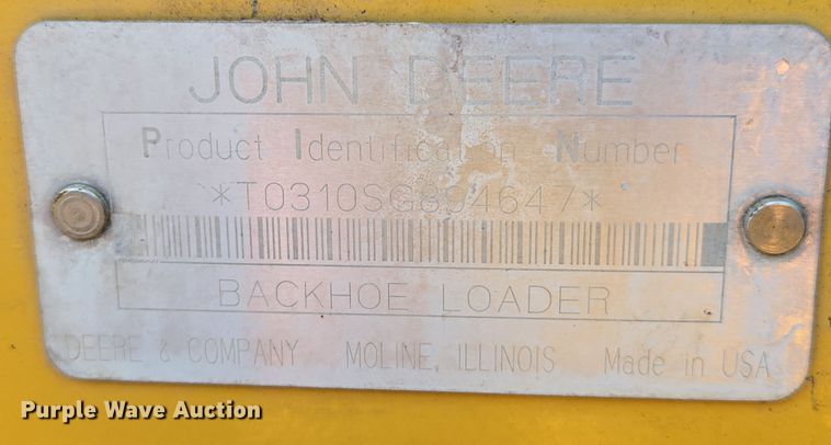 image for item EL1988 2001 John Deere 310 SG backhoe