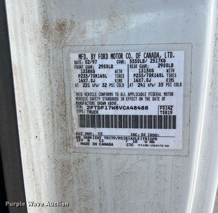 image for item EL5520 1997 Ford F150 pickup truck