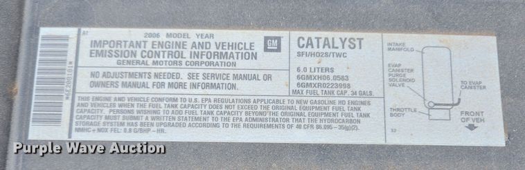 image for item EL5536 2006 Chevrolet Silverado 2500 Ext. Cab pickup truck