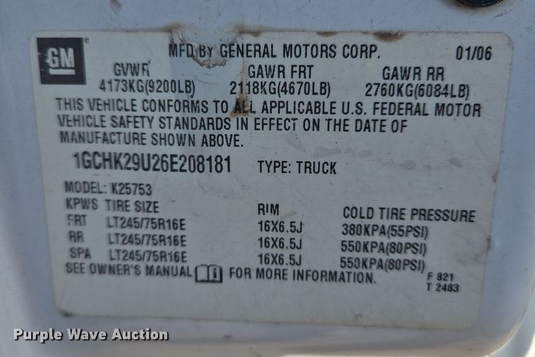 image for item EL5536 2006 Chevrolet Silverado 2500 Ext. Cab pickup truck