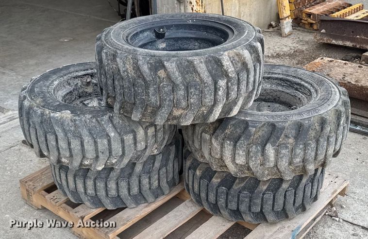 image for item EM3656 (5) 27x10.5-15 tires and wheels