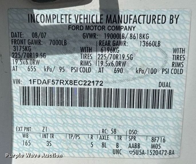 image for item EM3717 2008 Ford F550 Super Duty XLT bucket truck