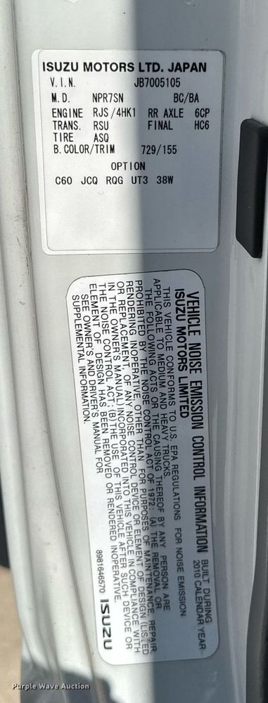 image for item EM3759 2011 Isuzu NPR refrigerated truck