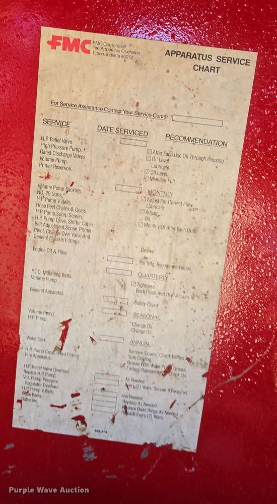 image for item EN8817 1986 GMC C6000 pumper fire truck