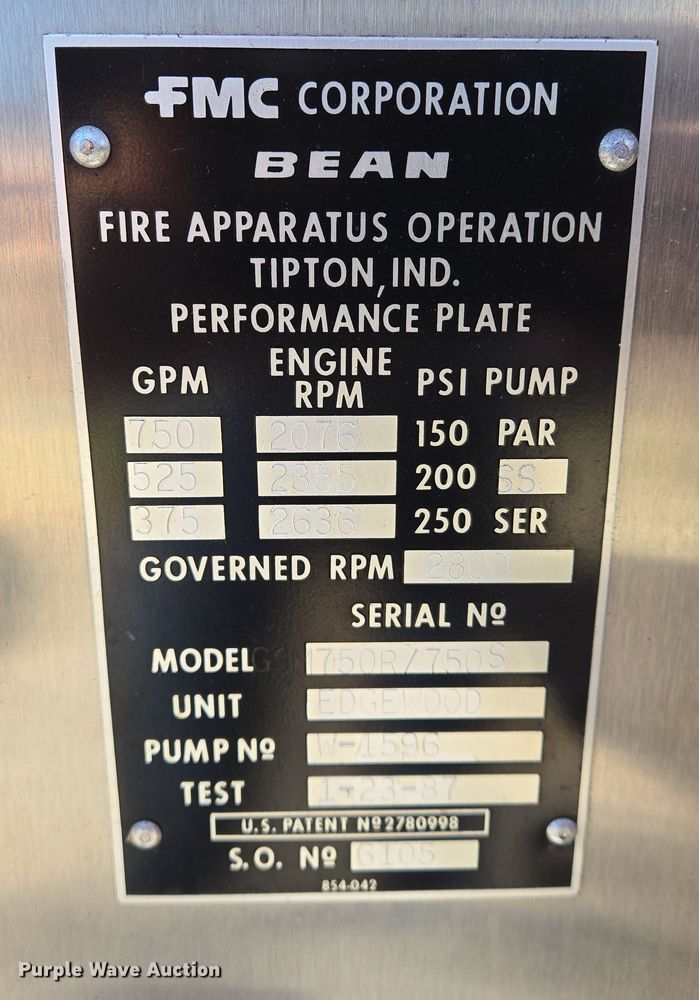 image for item EN8817 1986 GMC C6000 pumper fire truck