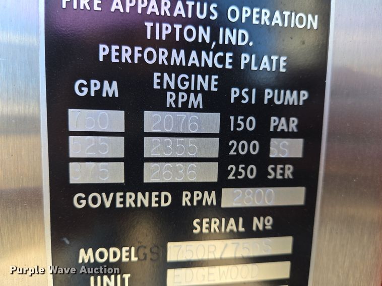 image for item EN8817 1986 GMC C6000 pumper fire truck