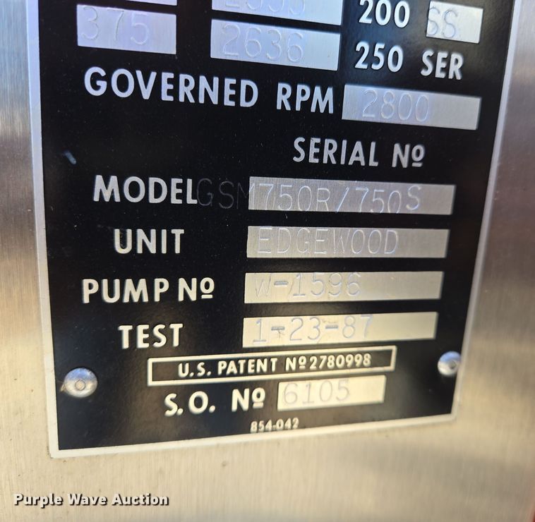 image for item EN8817 1986 GMC C6000 pumper fire truck