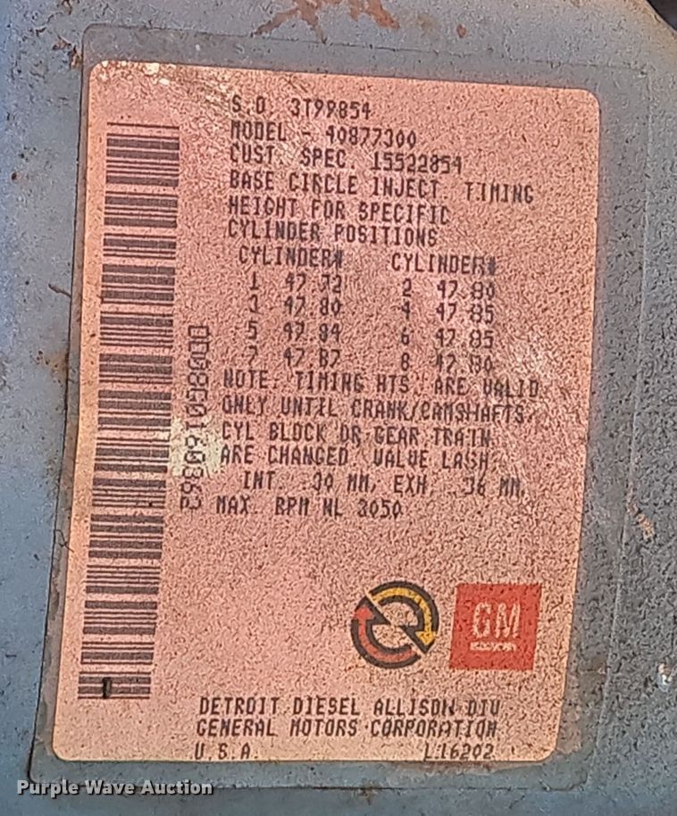 image for item EN8817 1986 GMC C6000 pumper fire truck