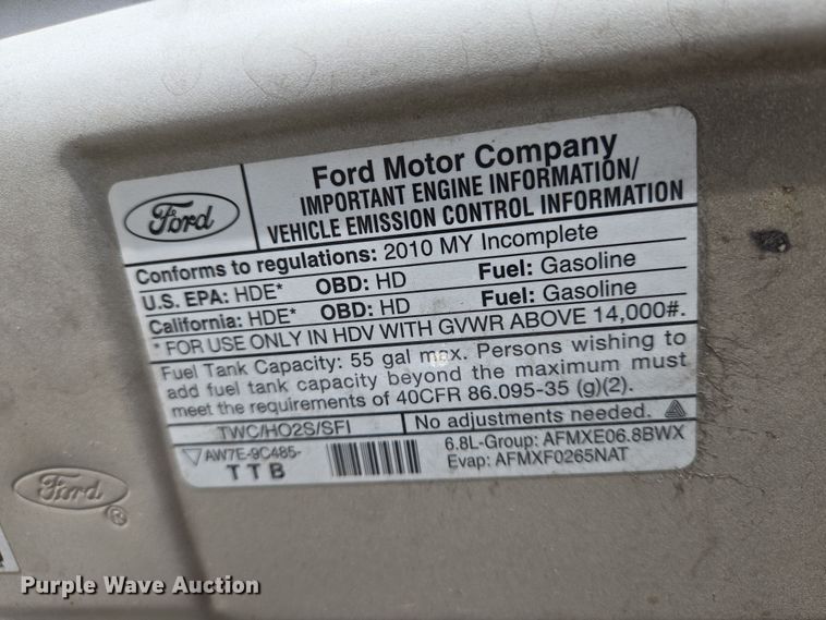 image for item EN8825 2010 Ford E450 ambulance