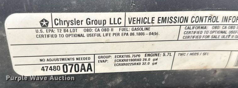 image for item EQ1253 2014 Dodge Ram 1500 Crew Cab pickup truck